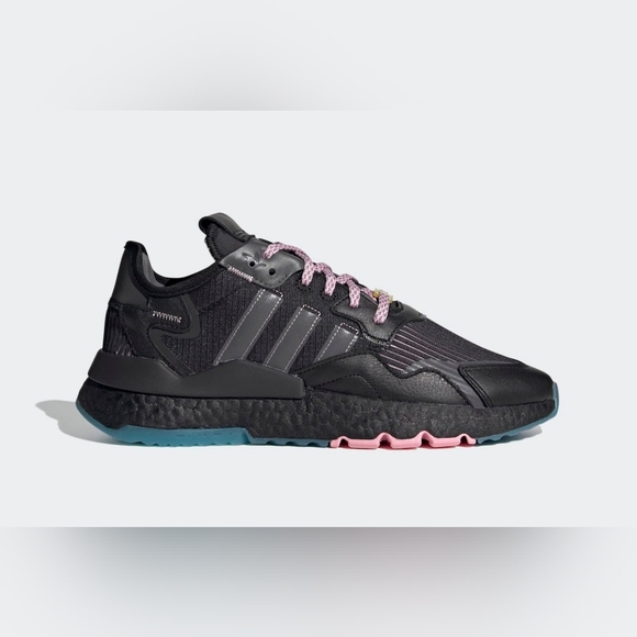 *SOLD Adidas Nite Jogger Black/Blue/Pink - Picture 4 of 10